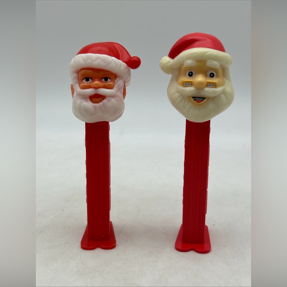Lot Of 2 Vtg 1980 & 2002 Santa Clause Pez Dispensers Christmas Collectable